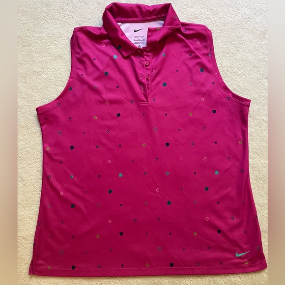 Women’s Nike Sleeveless Polo Shirt with Golf Accents - Picture 1 of 6